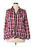 Assorted Brands 100% Polyester Red Long Sleeve Button-Down Shirt Size 2X - photo 1