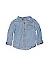 Zara Baby 100% Cotton Blue Long Sleeve Button-Down Shirt Size 6-9 mo - photo 1