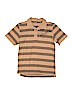 Quiksilver 100% Cotton Stripes Tan Short Sleeve Polo Size 8 - 10 - photo 1