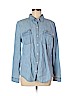Nike 100% Cotton Blue Long Sleeve Button-Down Shirt Size L - photo 1
