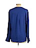 DKNY 100% Polyester Blue Long Sleeve Blouse Size L - photo 2