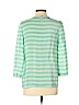 Tegan 100% Silk Green 3/4 Sleeve Silk Top Size 4 - photo 2