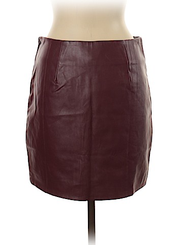 Romeo & Juliet Couture Faux Leather Skirt (view 2)
