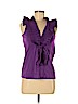 BCBGMAXAZRIA Purple Short Sleeve Blouse Size XXS - photo 1