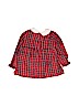 JoJo Maman Bebe 100% Cotton Red Long Sleeve Blouse Size 18-24 mo - photo 2