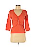 H&M Orange 3/4 Sleeve Henley Size M - photo 1