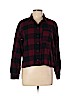 H&M 100% Cotton Burgundy Long Sleeve Button-Down Shirt Size 12 - photo 1