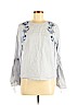 Dizzy Lizzy 100% Cotton Blue 3/4 Sleeve Blouse Size M - photo 1
