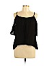 One Clothing 100% Rayon Black Short Sleeve Top Size L - photo 1