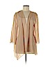 Slinky Brand 100% Polyester Tan Cardigan Size L (petite) - photo 1
