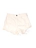 Hollister 100% Polyester White Denim Shorts Size 0 - photo 1