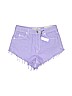 Topshop 100% Cotton Purple Denim Shorts Size 4 - photo 1