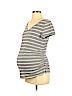 Liz Lange Maternity 100% Polyester Gray Short Sleeve T-Shirt Size S - photo 1