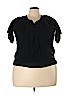 Advance Apparels 100% Cotton Black Short Sleeve Blouse Size 3X - photo 1