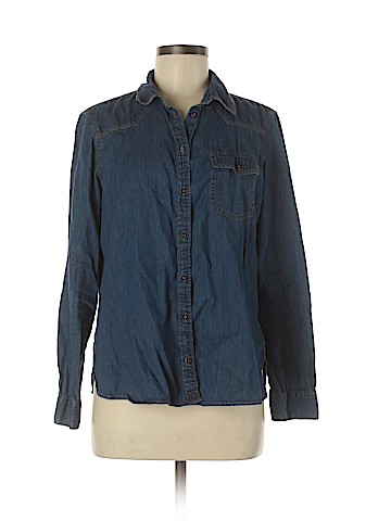 Zara Basic Long Sleeve Button-Down Shirt (view 1)