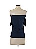 Splendid 100% Polyester Blue Short Sleeve Blouse Size XS - photo 2