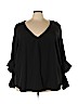 ELOQUII Black 3/4 Sleeve Blouse Size 26 - photo 1