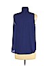 Ann Taylor 100% Polyester Blue Sleeveless Blouse Size M (petite) - photo 2