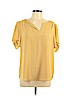 Carolina Belle Yellow Short Sleeve Blouse Size L - photo 1