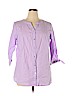 Christopher & Banks 100% Cotton Purple Long Sleeve Blouse Size XL - photo 1