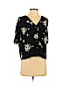 Elodie 100% Polyester Black Short Sleeve Blouse Size S - photo 1