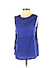 T by Alexander Wang Blue Sleeveless Silk Top Size 4 - photo 1