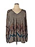 Ava James Tan Long Sleeve Top Size 1X - photo 1