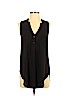 Lush 100% Polyester Black Sleeveless Blouse Size XS - photo 1