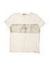 Zara 100% Cotton Ivory Short Sleeve T-Shirt Size 13 - 14 - photo 1