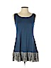 Logo Layers Blue Sleeveless Top Size S - photo 1