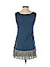 Logo Layers Blue Sleeveless Top Size S - photo 2