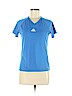 Adidas 100% Polyester Blue Active T-Shirt Size L - photo 1