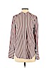 H&M 100% Polyester Burgundy Long Sleeve Blouse Size 0 - photo 1