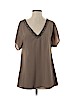 Sincerely Mary 100% Polyester Tan Short Sleeve Blouse Size S - photo 1
