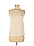 Theory 100% Silk Ivory Sleeveless Silk Top Size P (petite) - photo 1