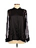 Elie Tahari 100% Silk Black Long Sleeve Button-Down Shirt Size M - photo 1