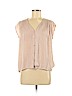 H&M 100% Polyester Pink Short Sleeve Blouse Size 6 - photo 1