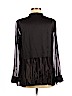 Elie Tahari 100% Silk Black Long Sleeve Button-Down Shirt Size M - photo 2