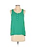Pink Rose 100% Polyester Green Sleeveless Blouse Size S - photo 1