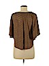 Living Doll 100% Polyester Brown Short Sleeve Blouse Size M - photo 2