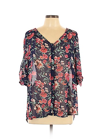 Skies Are Blue Short Sleeve Blouse (view 1)