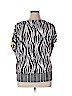 Chico's Black Short Sleeve Top Size XL (3) - photo 2