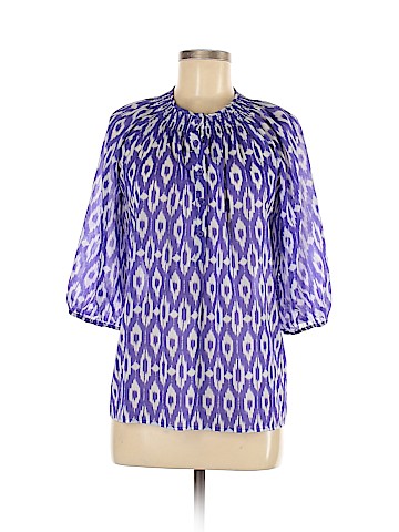 Aqua 3/4 Sleeve Blouse (view 1)