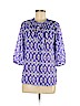 Aqua 100% Polyester Blue 3/4 Sleeve Blouse Size M - photo 1