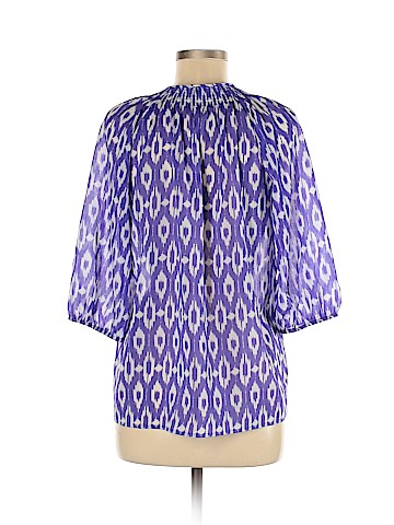 Aqua 3/4 Sleeve Blouse (view 2)