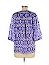 Aqua 100% Polyester Blue 3/4 Sleeve Blouse Size M - photo 2