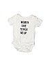 The Children's Place 100% Cotton White Short Sleeve Onesie Size 3-6 mo - photo 1