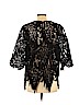 Shein 100% Polyester Black Long Sleeve Blouse Size 0X - photo 2