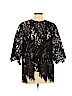Shein 100% Polyester Black Long Sleeve Blouse Size 0X - photo 1