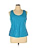 Valerie Dresses 100% Linen Blue Sleeveless Blouse Size XL - photo 1